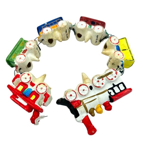 Vintage Choo Choo Train Cake Topper Candle Holder Menschik Goldman Ceramic - Picture 2 of 4